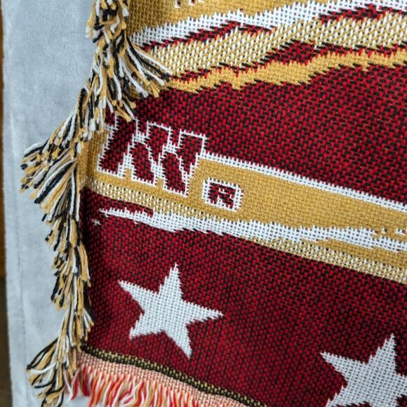 San Francisco 49ers Football blanket NFL Triple Woven Jacquard Throw 50 x 60" - Picture 9 of 11